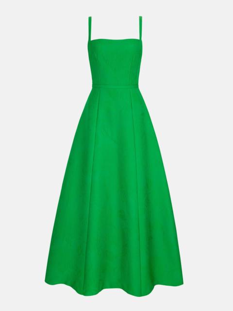 EMILIA WICKSTEAD Mathilde Dress In Green Embossed Cloque