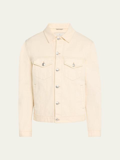 Brunello Cucinelli Men's Dyed Denim Trucker Jacket