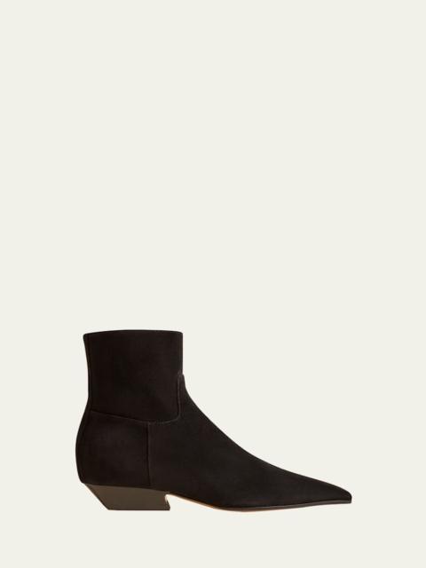 KHAITE Marfa Suede Ankle Boots