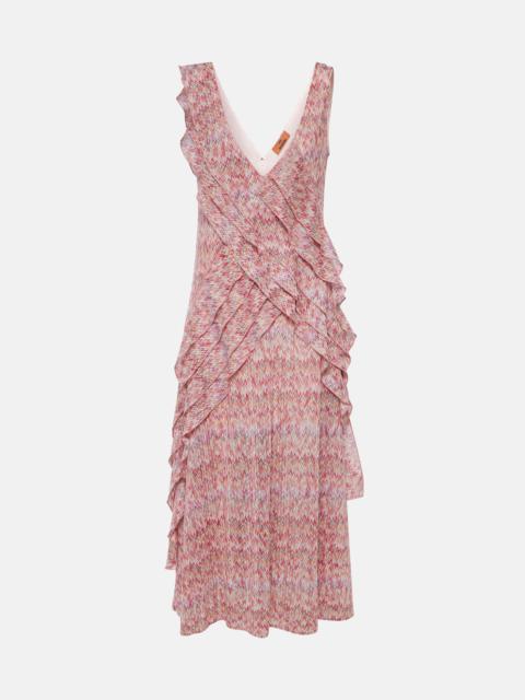 Missoni Zig Zag ruffled midi dress