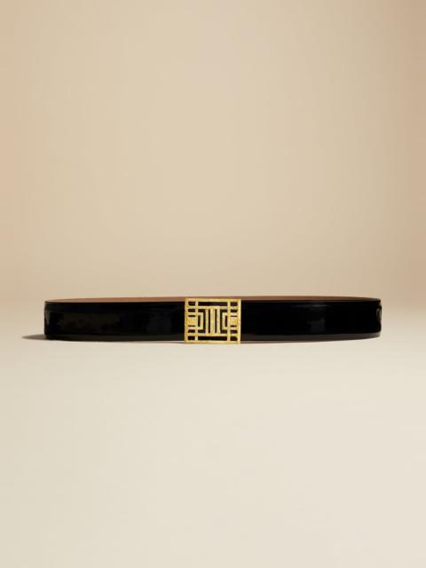 KHAITE The KHAITE x Elhanati Belt in Black with Gold