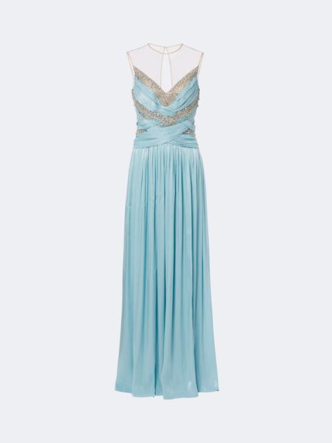 COSTARELLOS Branka embellished georgette gown