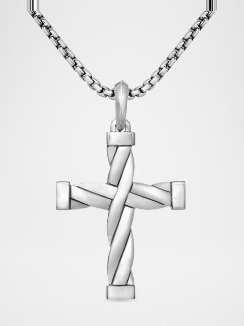 DAVID YURMAN DY Helios Cross Pendant in Silver, 36mm