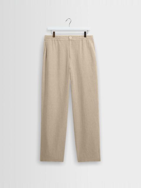 Wax London Glencoe - Beige Washed Linen Loose Fit Trousers