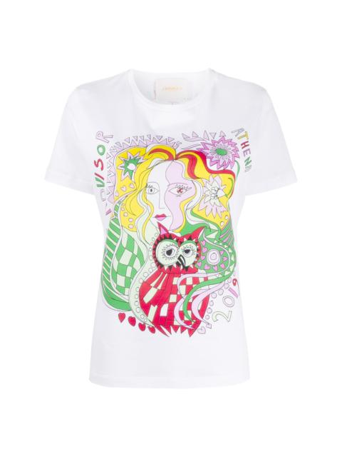 La DoubleJ Goddess Athena Placed print T-Shirt