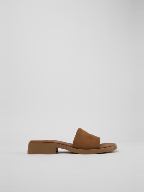 CAMPERLAB Brown Nubuck Leather Sandals for Women.