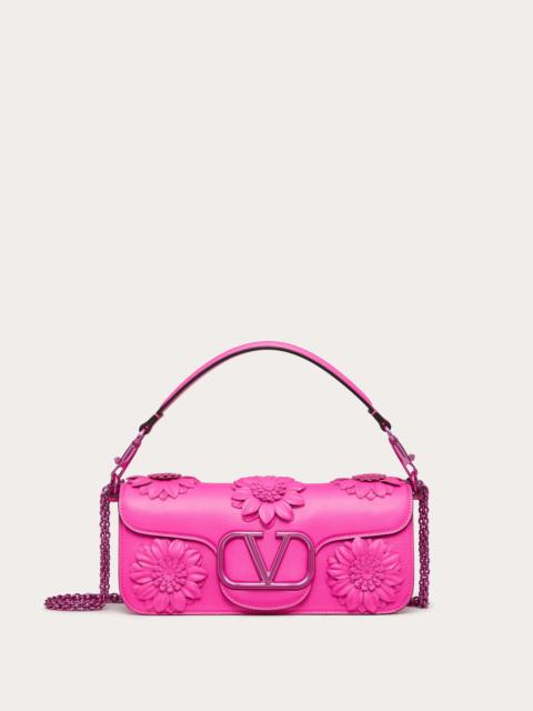 LOCÒ SHOULDER BAG WITH APPLIQUE FLOWERS