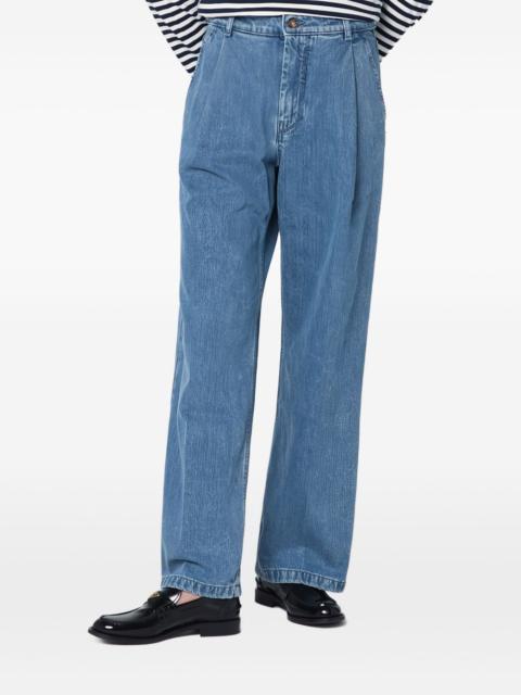 Maison Kitsuné fox-patch cotton jeans
