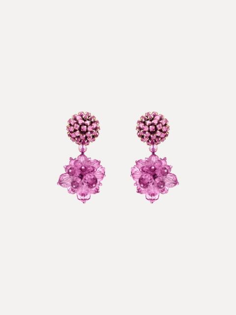 BEADED POMPOM CLIP-ON EARRINGS