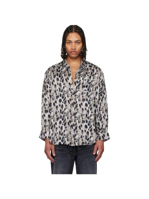 R13 Black & White Drop Neck Shirt