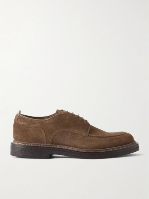 OFFICINE CREATIVE Aston 003 Suede Derby Shoes Taupe