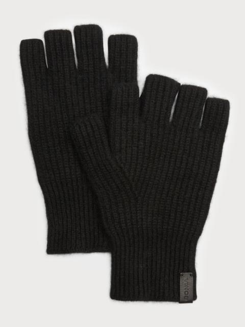 Vince Ribbed Cashmere Fingerless Gloves