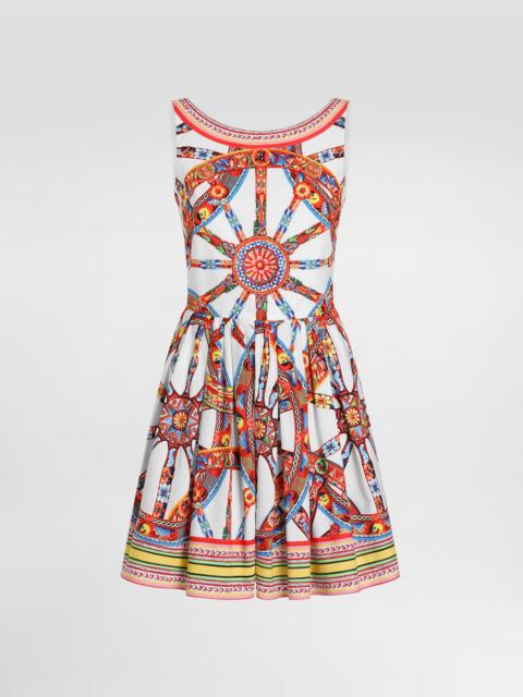 Dolce & Gabbana Carretto-print poplin midi dress