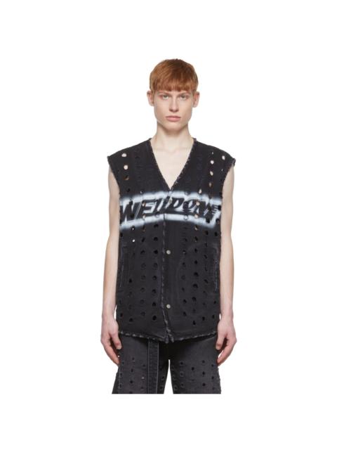 Black Cotton Vest