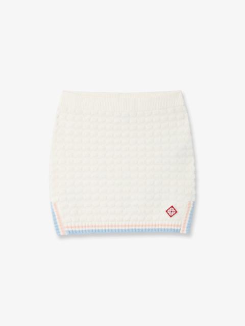 CASABLANCA White Boucle Tennis Mini Skirt | Casablanca Paris