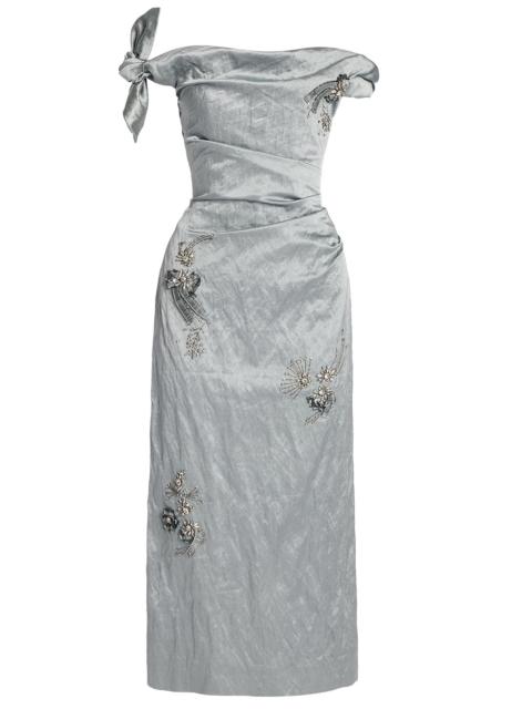 Erdem Embroidered Textured Maxi Dress