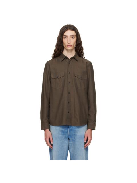 HUGO Brown Flap Pocket Shirt