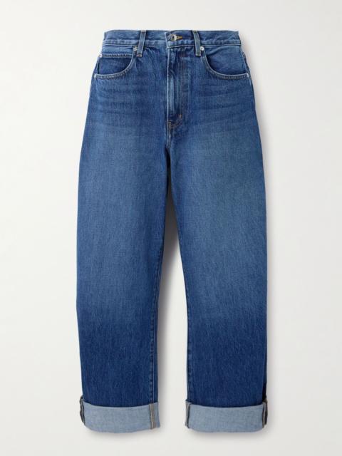 FRAME The Bubble high-rise barrel-leg jeans Mid denim