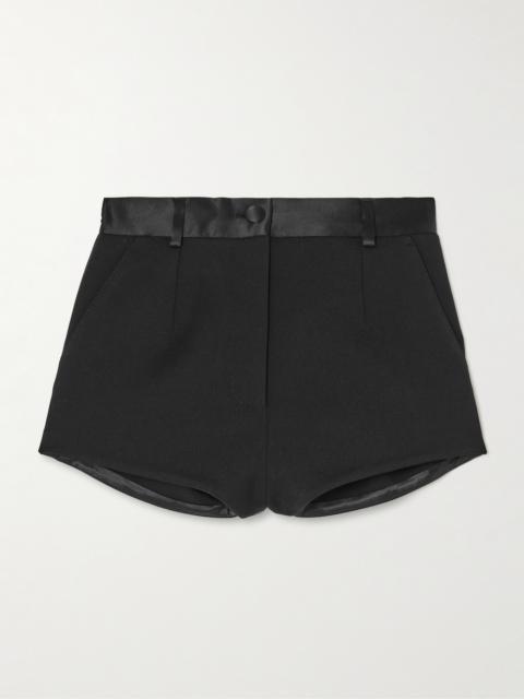 Dolce & Gabbana Satin-trimmed Wool-blend Shorts