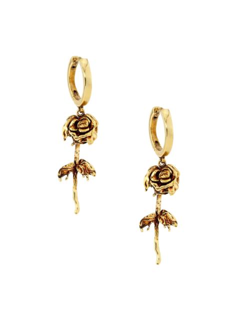 Alexander McQueen Women's Goldtone Dipped Rose Drop Earrings - Giallohava
