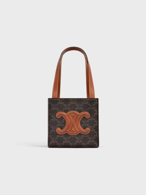 CELINE cube bag cuir triomphe in TRIOMPHE CANVAS and CALFSKIN