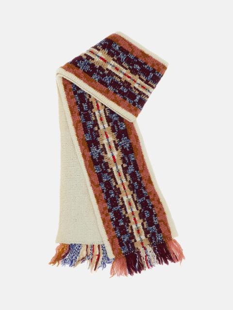 Dries Van Noten MARKA SCARF IN WOOL BLEND WITH JACQUARD MOTIF