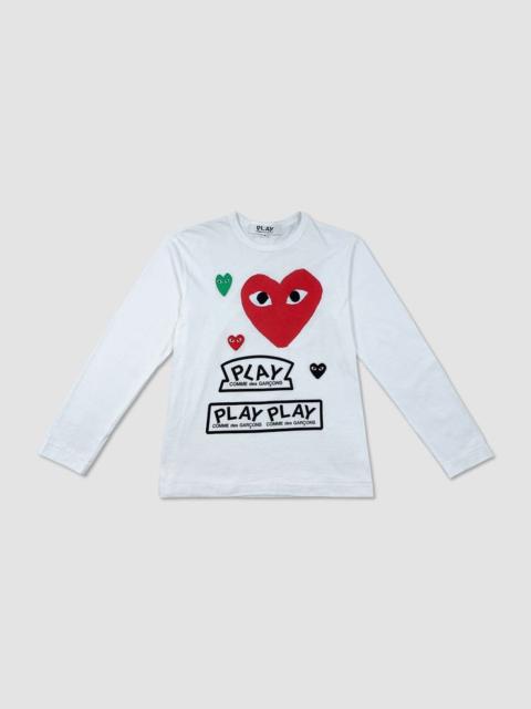 Comme des Garçons PLAY White long-sleeved T-shirt