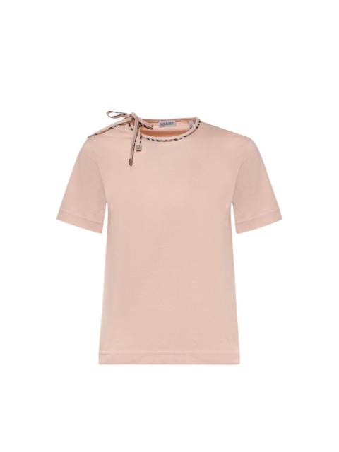 Burberry Check bow cotton t-shirt