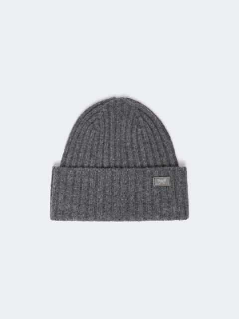WEEKEND Max Mara RITMO Ribbed wool beanie - DARK GREY
