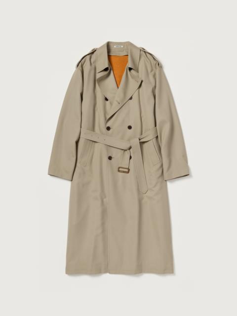 AURALEE ULTRA FINE WOOL TRENCH COAT WITH DETACHABLE LINER