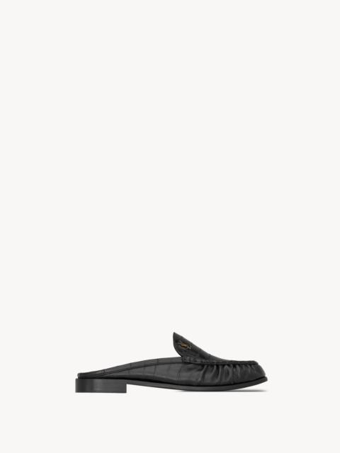 SAINT LAURENT LE LOAFER MULES IN EEL