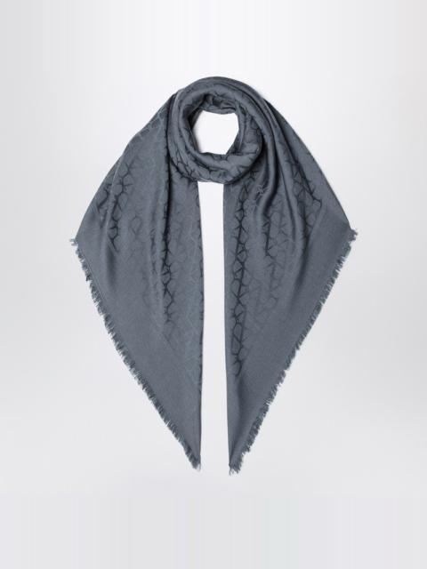 Stone grey stole Toile Iconographe in wool and silk