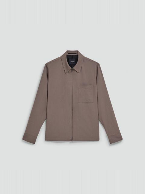 Theory Zip Overshirt in Motion Wool