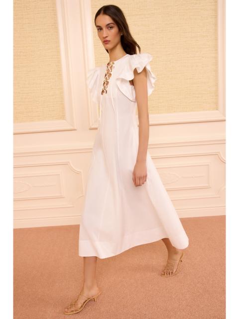 ULLA JOHNSON Odessa Cotton Dress with Lace Up
