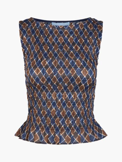 Hill House Home The Phoebe Nap Top - Wilshire Plaid Chocolate/Navy