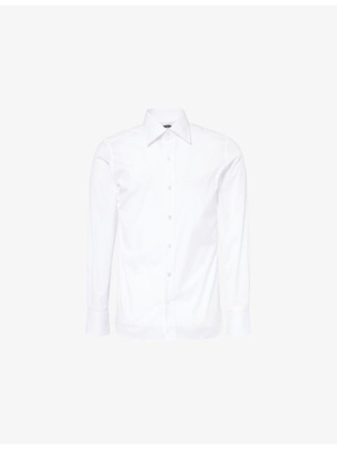 TOM FORD Slim-Fit Long-Sleeves Cotton-Poplin Shirt
