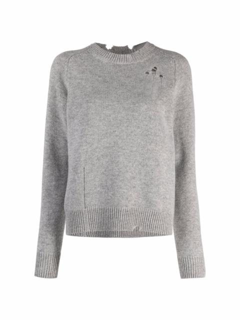 Maison Margiela distressed side-slit jumper