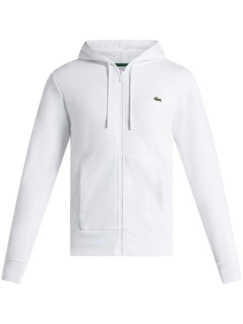 LACOSTE logo-patch zipped sweatshirt