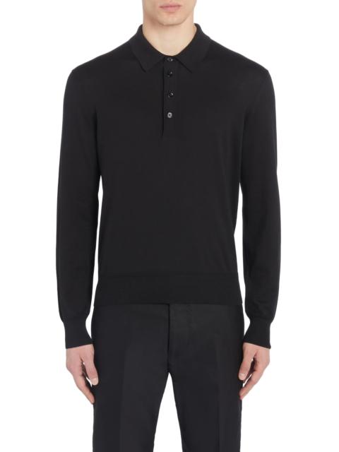 Superfine Sea Island Cotton Polo Sweater