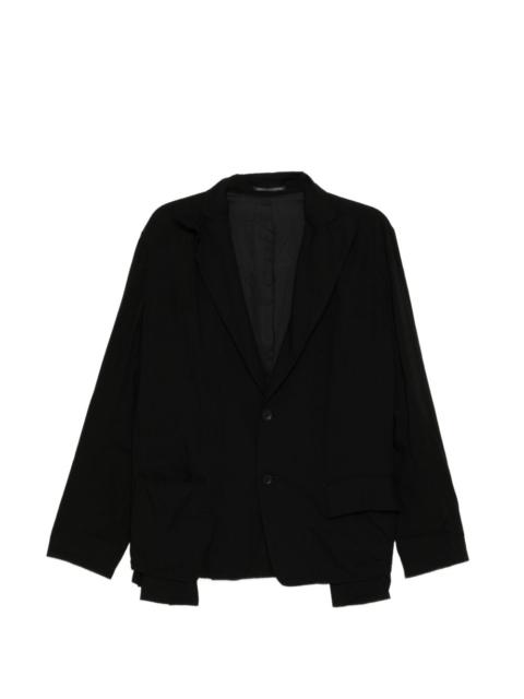 Yohji Yamamoto pleated wrinkled blazer