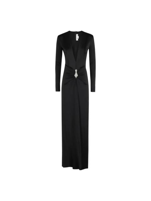Victoria Beckham jewel-embellished V-neck maxi dress