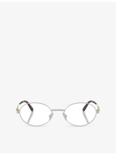 Miu Miu MU 50ZV Round-Frame Metal Eyeglasses