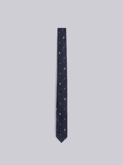 Thom Browne BIRDS AND BEES JACQUARD CLASSIC TIE