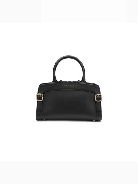 Santoni Black leather handbag