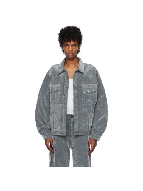 HOPE Gray Bold Denim Jacket