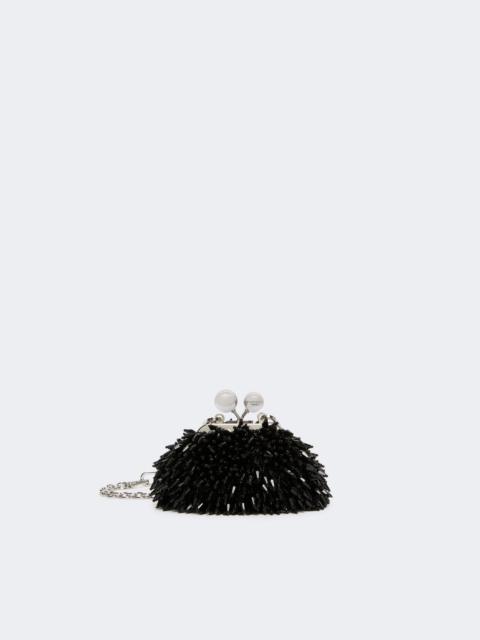 WEEKEND Max Mara ALFIO Nano Pasticcino Bag with gemstones - BLACK