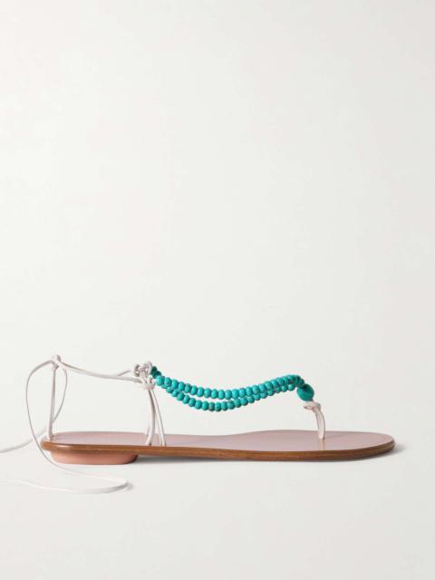 Amalfi beaded leather sandals