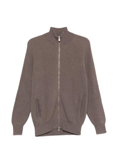 Brunello Cucinelli zip ribbed cardigan