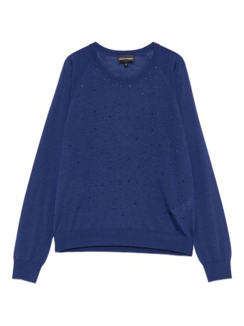 EMPORIO ARMANI embellished wool sweater
