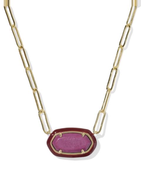 KENDRA SCOTT Elisa Enamel Frame Gold Paperclip Necklace